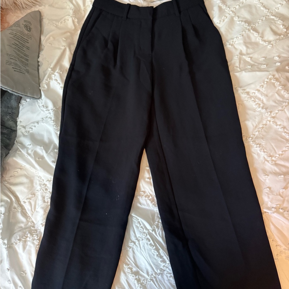 Aritzia Wilfred Black Wide Leg Pants